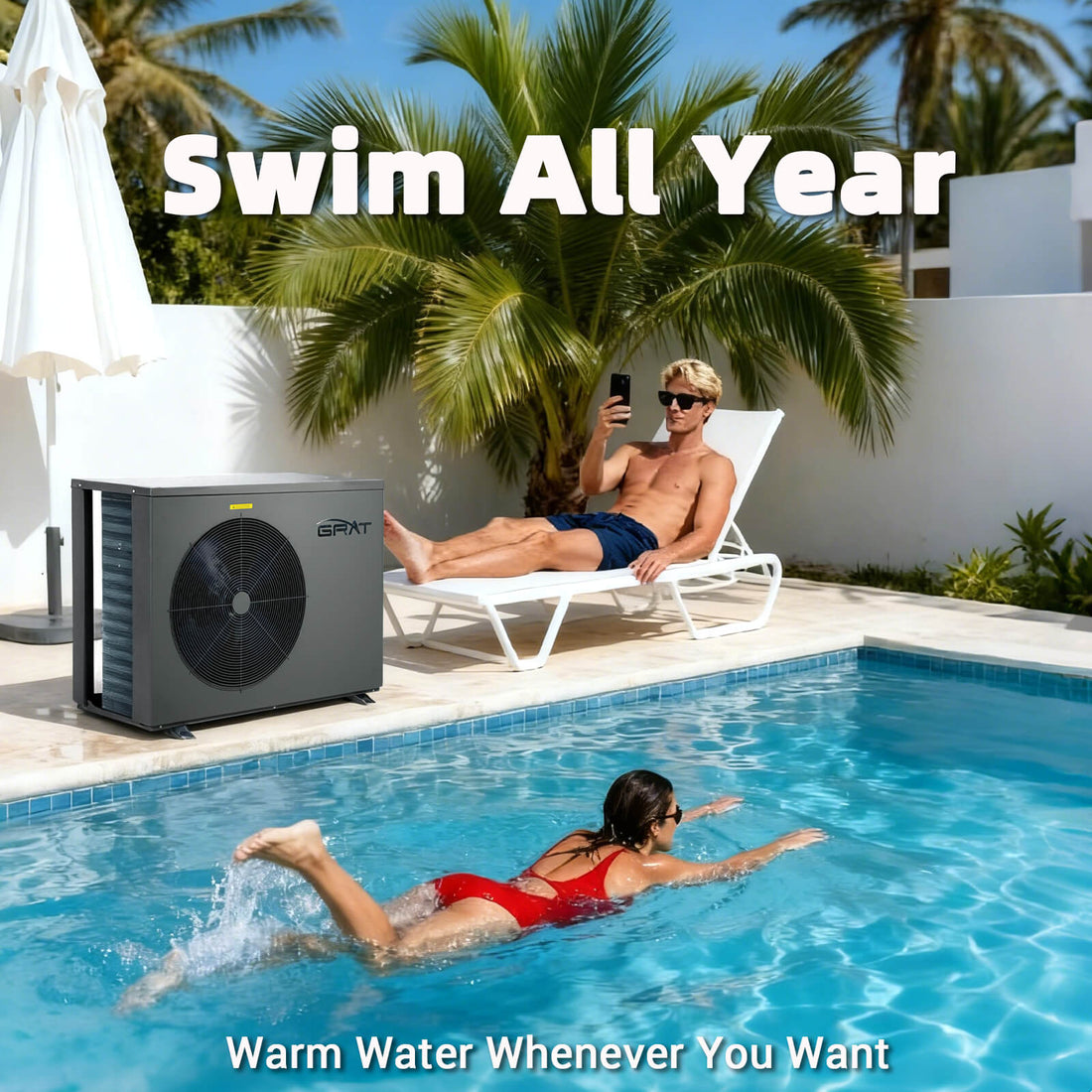 75,000 BTU Swimming Pool Heat Pump